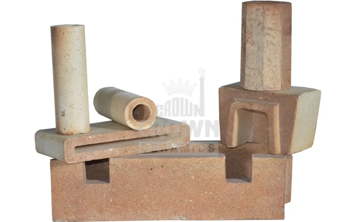 Bottom pouring set: runner bricks, sleeves and seating blocks assembled