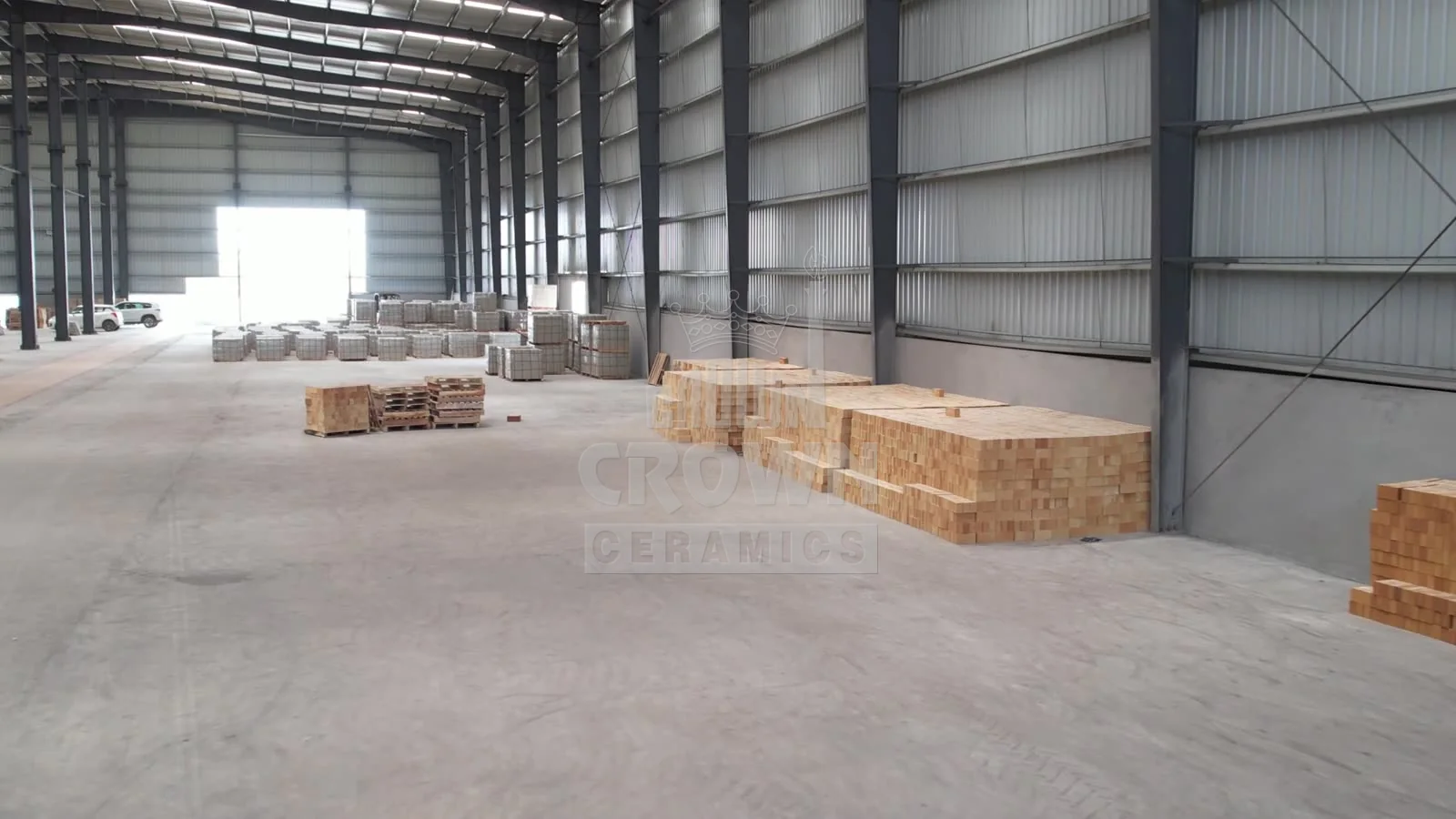 Palletised bricks ready for dispatch