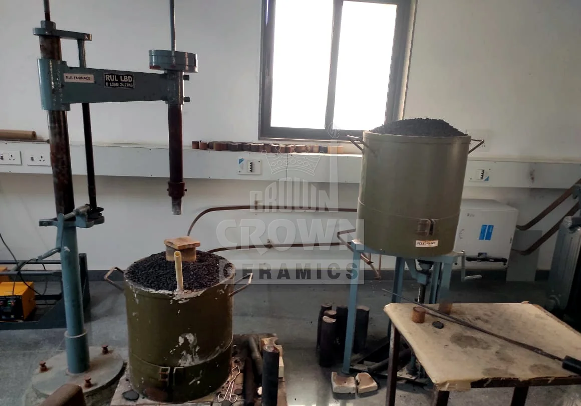 Refractoriness-under-load and PCE furnaces in the Crown Ceramics laboratory